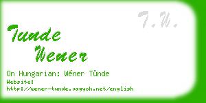 tunde wener business card